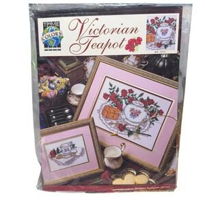 True Colors Victorian Teapot Cross Stitch Kit Michele Johnson BCL-10173